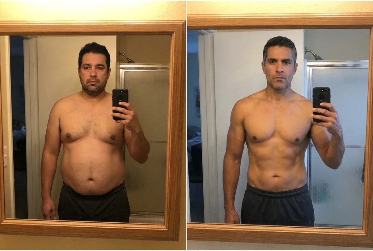 Antes y después — Miguel A., 42