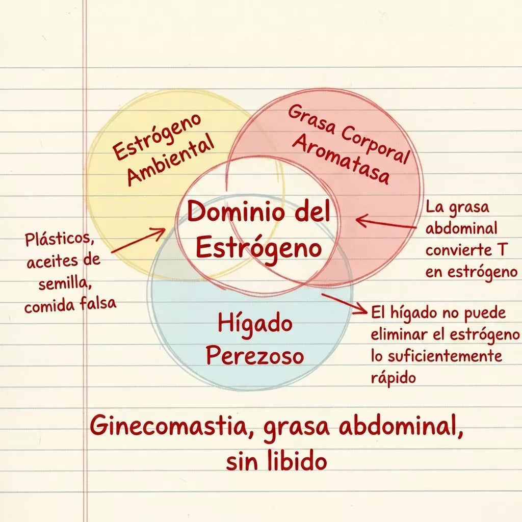 El dominio del estrógeno: la grasa y el hígado lento lo acumulan