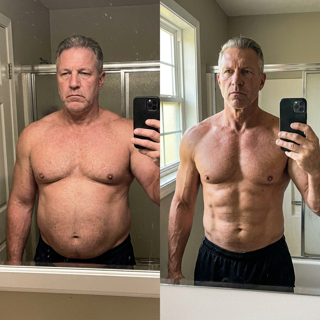 Marcus Tate — antes y después