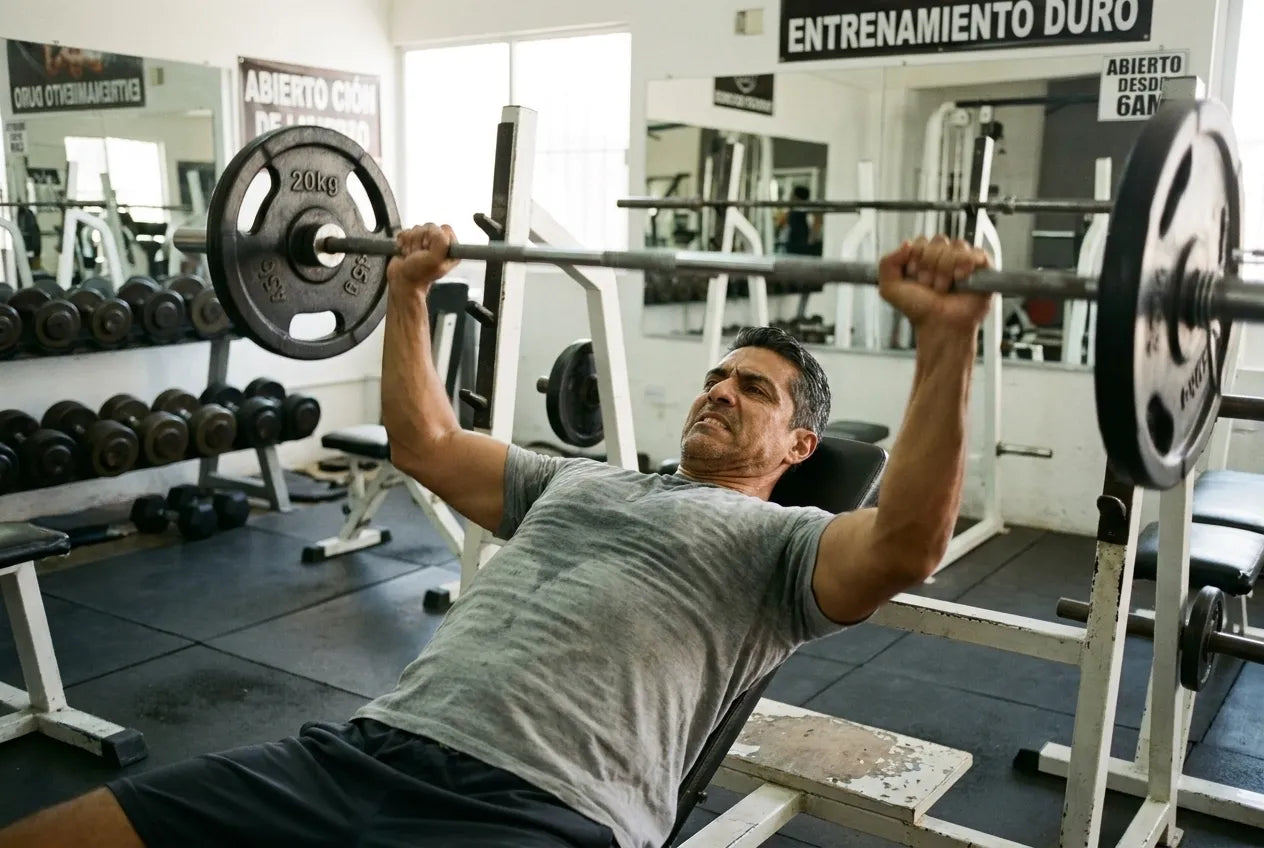 Marcus en el gimnasio sintiendo su energía explotar